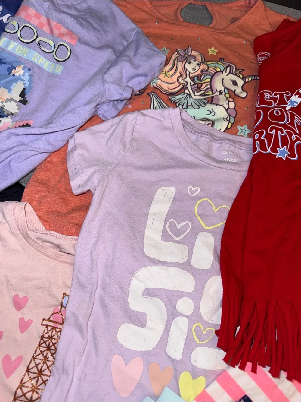 Girls 4T Short Sleeve Top Lot